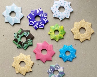 5 Handmade Paper Flowers – Pastel Spring Decor for Gifts, Scrapbooking, Journaling & Gift Wrapping