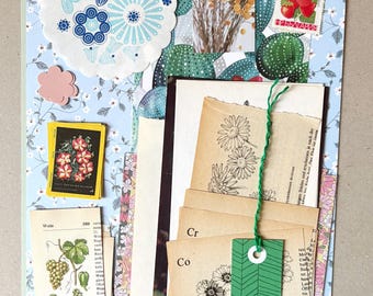 50x Botany Illustrations & Ephemera Set | Vintage Mixed Media Paper for Junk Journal and Scrapbooking