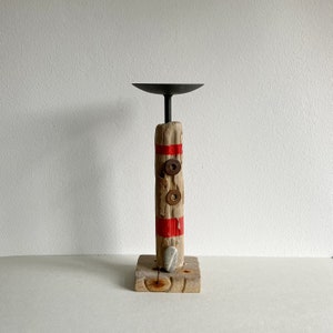 decorative lighthouse candleholder made from drift wood wooden decoration 30 cm