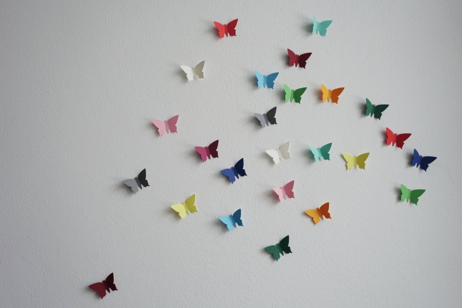 25 X 3D Butterflies in Colorful Colored Potpourri Wall - Etsy