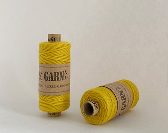 1 spool baker's twine cotton ribbon cotton thread in yellow 45m