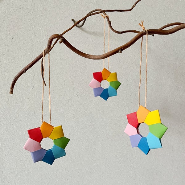3 stars paper stars origami stars flowers multicolored rainbow queer love LGBTQ