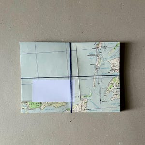 12 Briefumschläge Briefumschlag Umschläge upcycling Atlas Straßenkarte Ostsee Mecklenburg Vorpommern