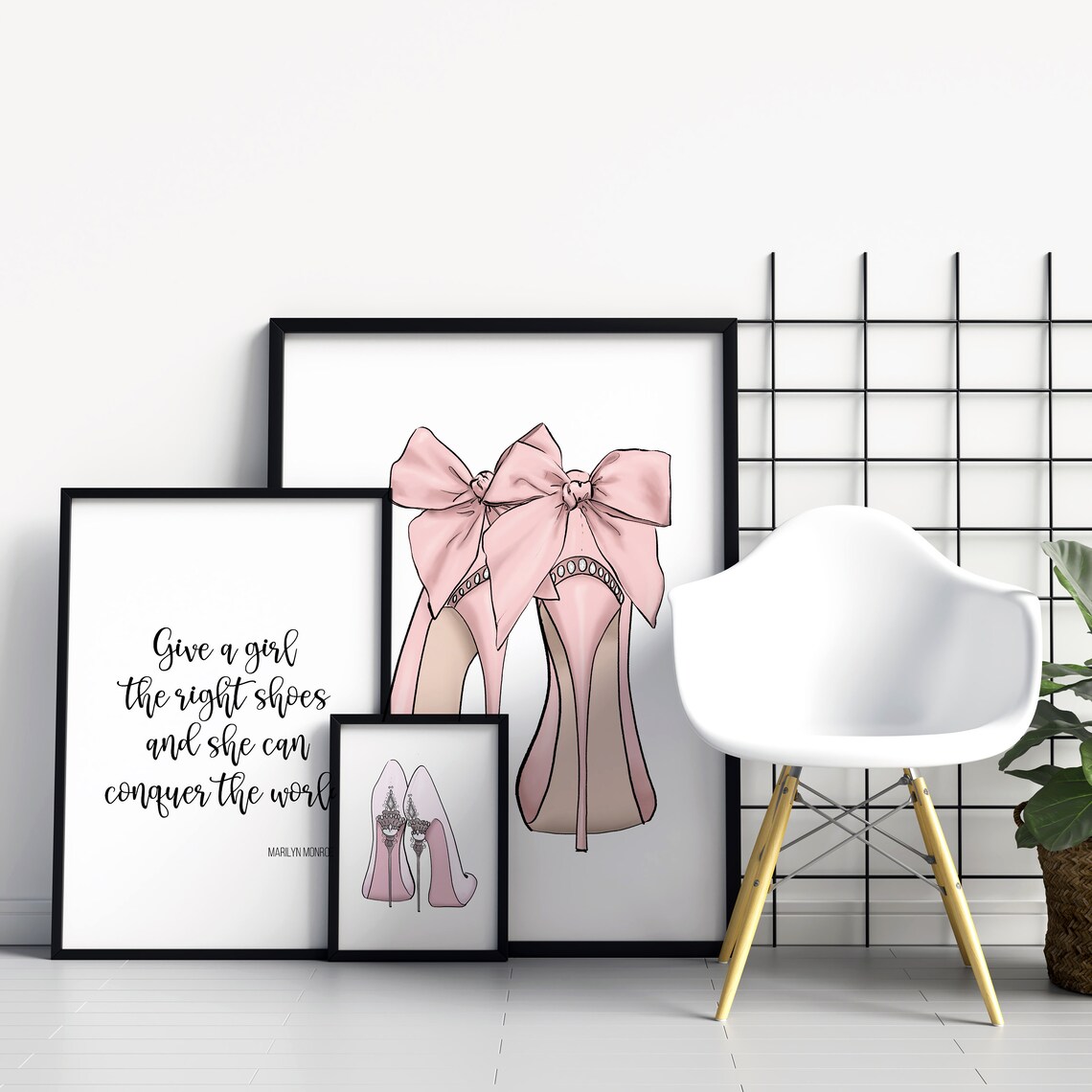 Fashion Wall Art, Dressing Room Decor, Heels Print, Shoes Print