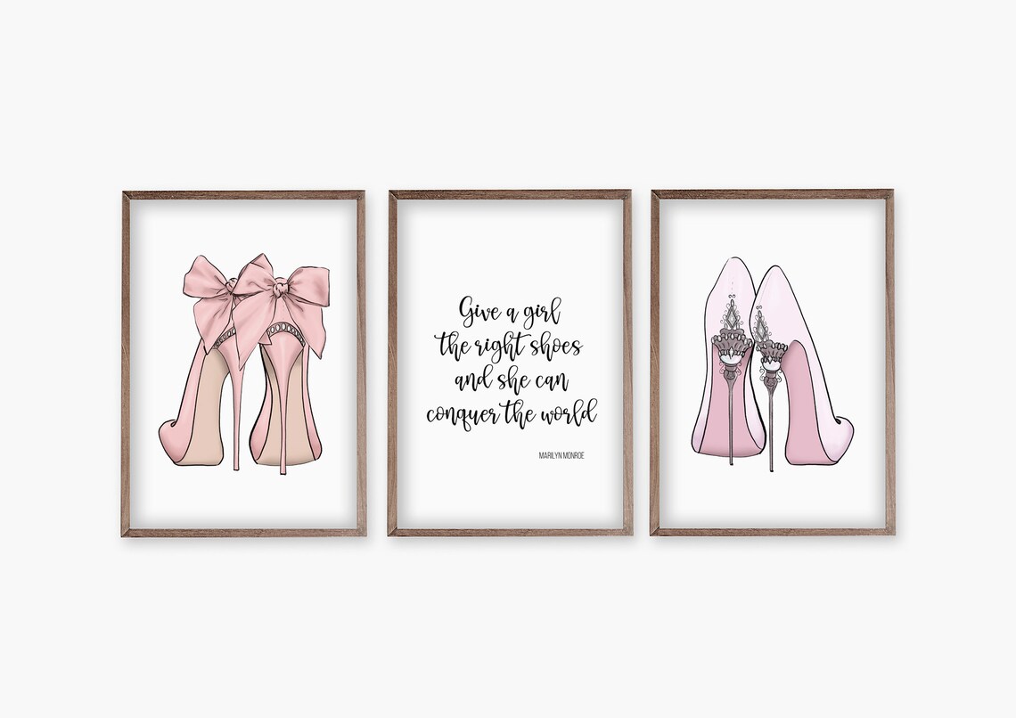 Fashion Wall Art, Dressing Room Decor, Heels Print, Shoes Print