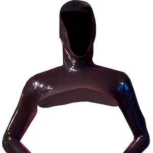 Men&#39;s Hooded Bolero / Shrug | The &#39;Essential&#39; Collection |  Latex Rubber Gummi | XS S M L XL | Range of colours