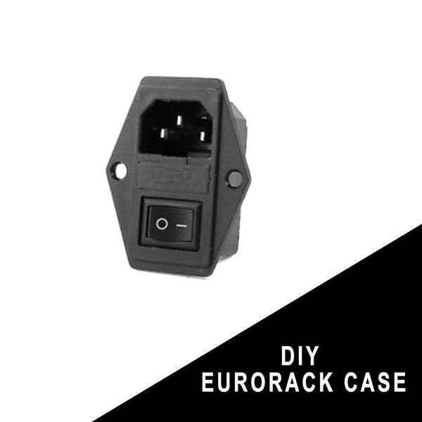 Toma de corriente principal de CA con interruptor y fusible de 10A máx. 250 VCA, eurorack toma de corriente DIY Eurorack Case