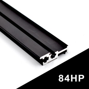 84HP Eurorack Rail, Modular Synthesizer Rails, DIY Eurorack Case 84HP, Eurorack Case Hardware, Modular Synthesizer Rails - BLACK