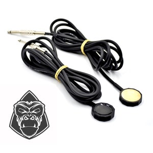 Gorilla Contact Microphone, High Quality Piezo Mic, 6,35mm (1/4inch) Mono Jack, 35mm Piezo Transducer, 3m Cable, Cigar Box Guitar Pickup