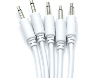 Cables de conexión Eurorack BLANCO, paquete de 5, 6 longitudes diferentes, cables de conexión de sintetizador, cables de conexión mono, cables de conexión de sintetizador, color BLANCO