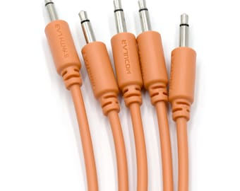 Eurorack Patchkabel ORANGE, 5er Pack, 6 verschiedene Längen, Synthesizer Patchkabel, Mono Patchkabel, Synth Patchkabel, Farbe ORANGE