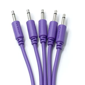 Cavi patch Eurorack VIOLA, confezione da 5, 6 diverse lunghezze, cavi patch per sintetizzatore, cavi patch mono, cavi patch per sintetizzatore, colore VIOLA