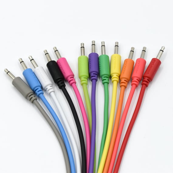 ユーロラック パッチケーブル ピンク、5 パック、6 種類の長さ