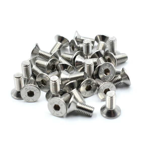 Screws M5x12mm Countersunk, Hex Key, Allen Key, Eurorack Rails Mounting Screws_10pcs