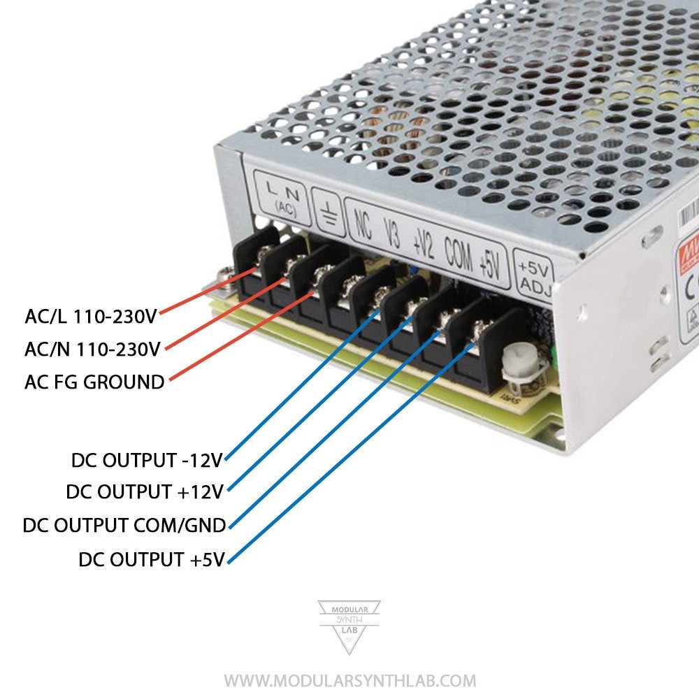 ユーロラック電源 (12V、-12V、5V) モジュラーシンセサイザー ユーロラック電源 (12V、-12V、5V) モジュラーシンセサイザー