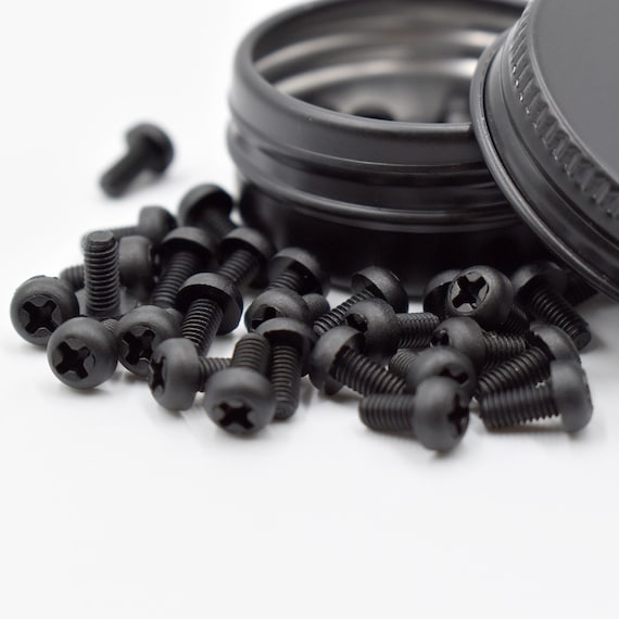Vis En Nylon M3 X 4mm Tête Fraisée Noire - Lot De 50 Pièces