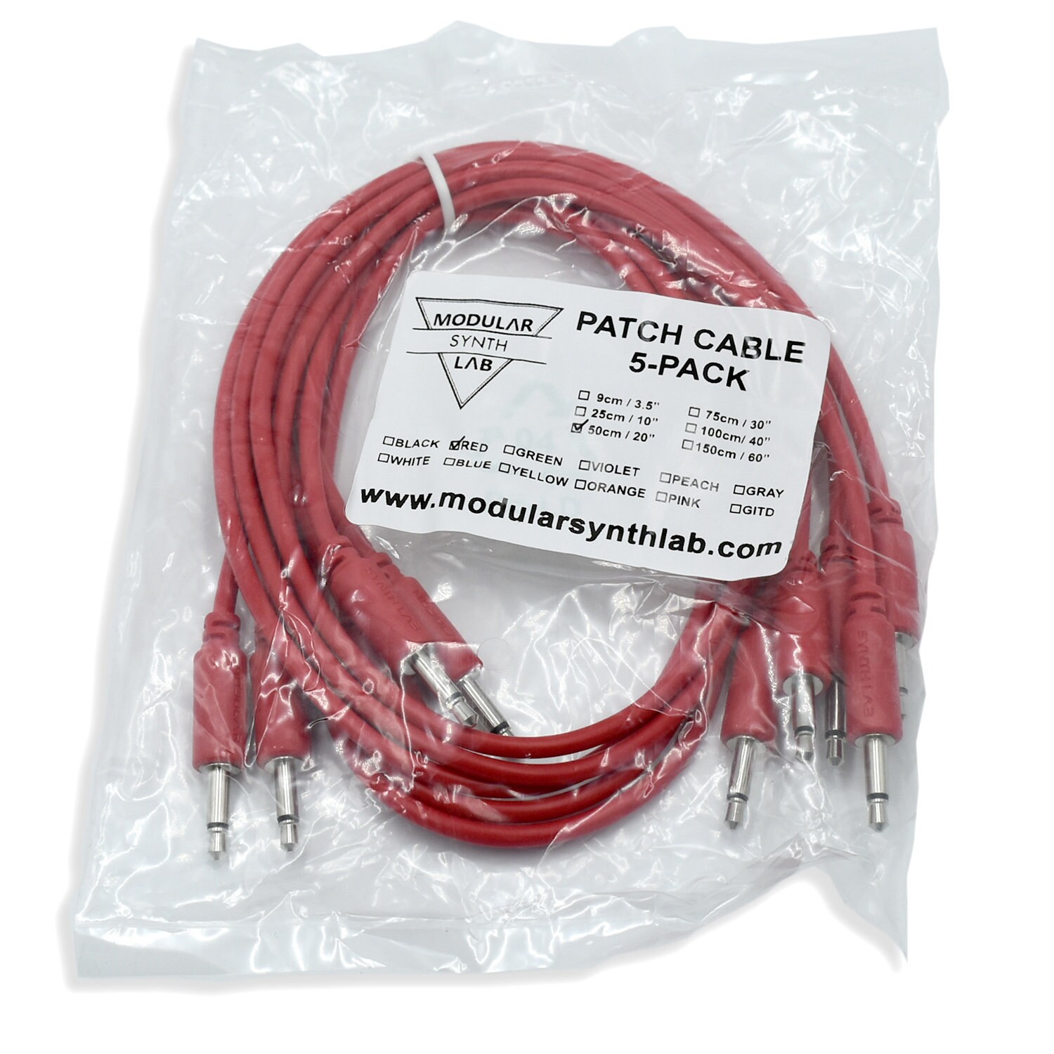 5 Cavi Patch Eurorack 3.5mm Mono - 30 Cm Arancione, Per Sintetizzatori Modulari - Foto 9