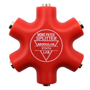 Eurorack Patch Multiplier, Mono Patch Splitter, Modular Synthesizer Patch Splitter, 0HP Patch Multiplier, RED