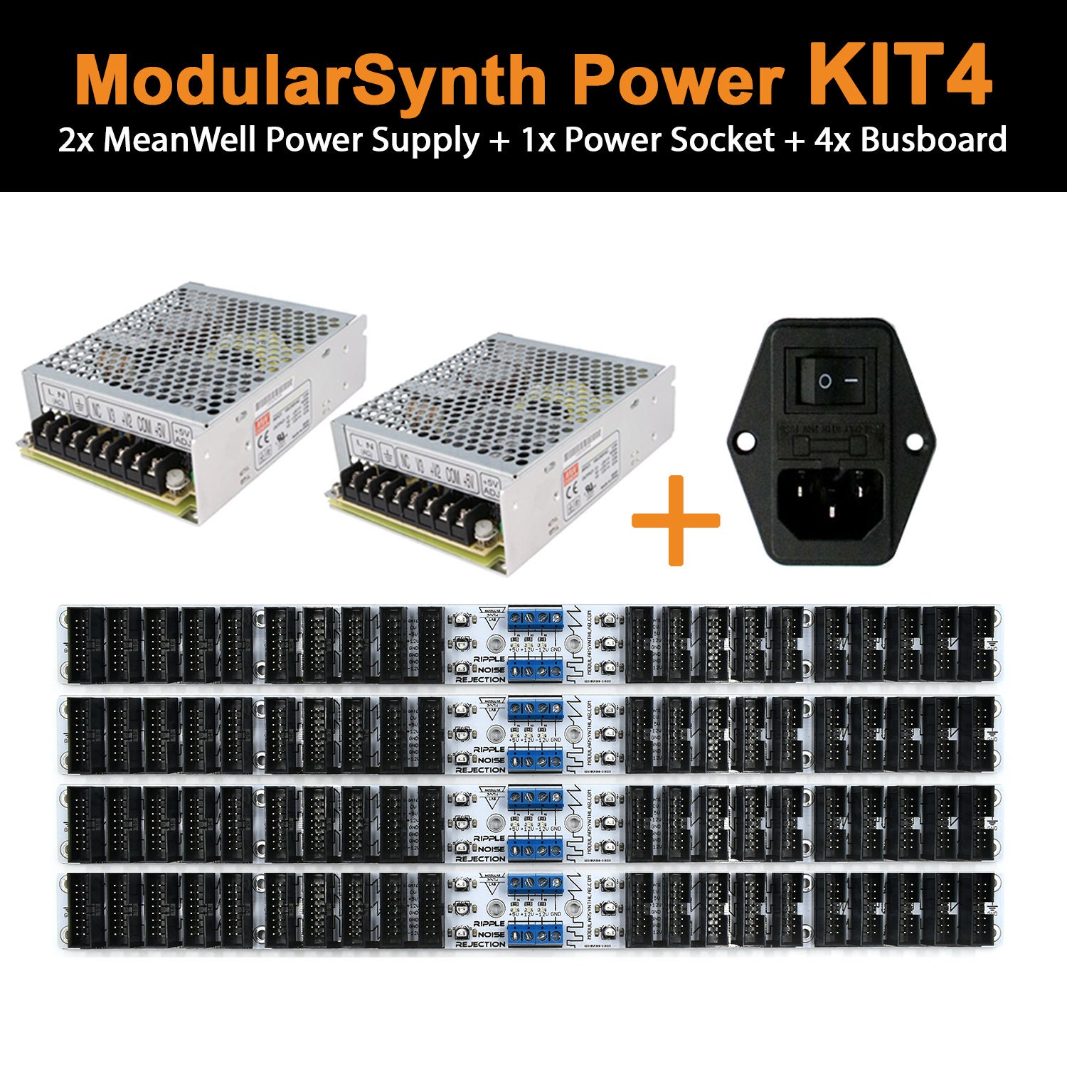 4ms POD 40X ACアダプタ付 モジュラーシンセ ユーロラック ケース