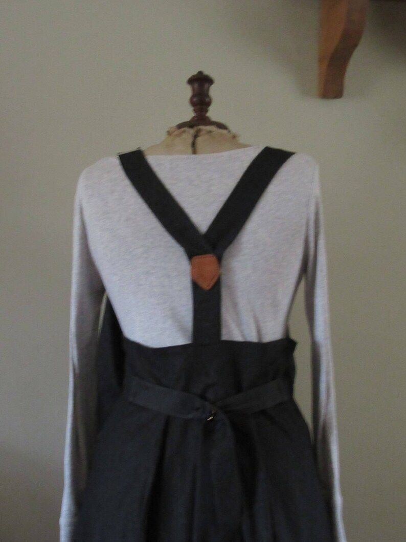 UK 1214 or US 1012 Lagenlook handmade quirky balloon shaped soft corduroy pinafore overalls,Large Pocket Real leather adjustable braces