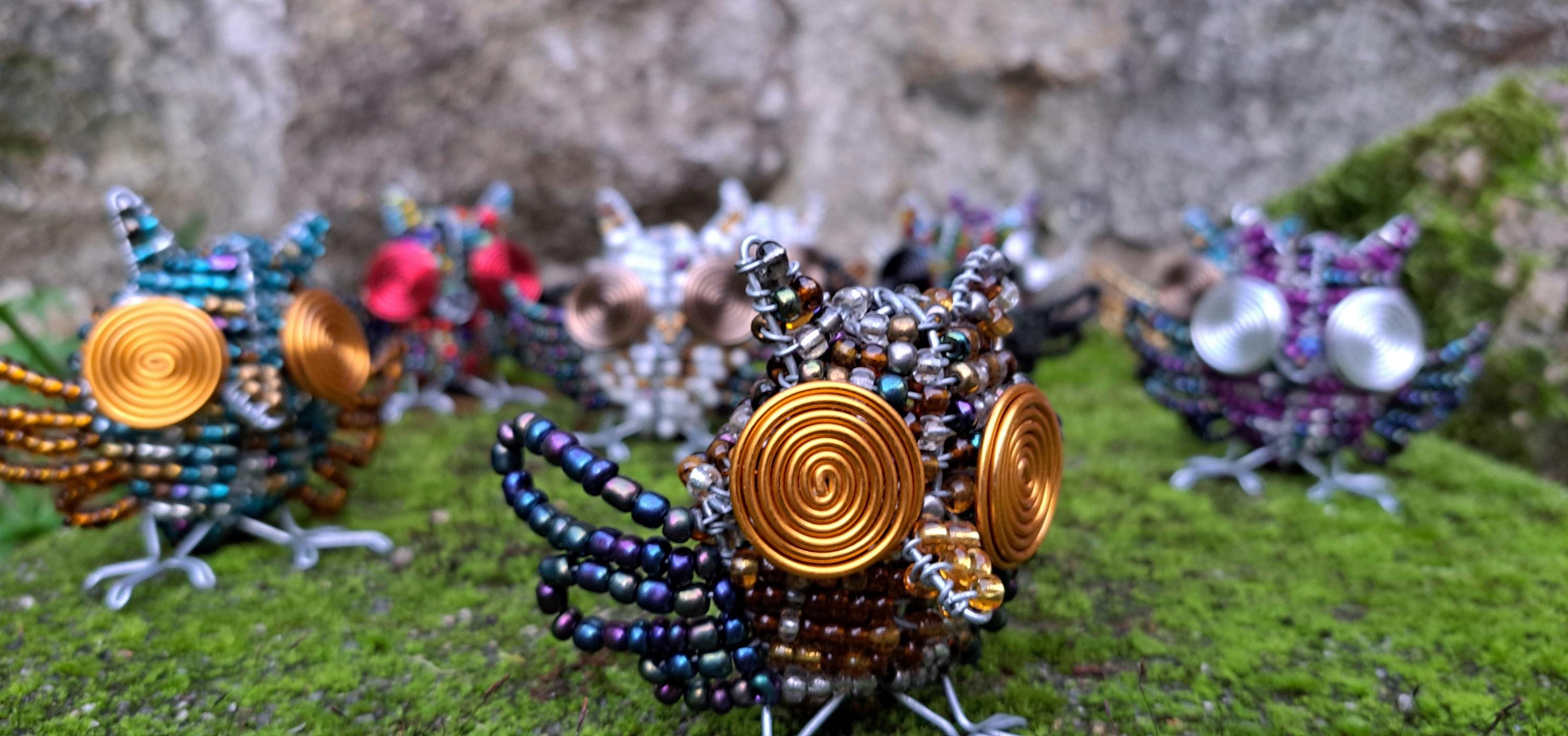 Bead and wire Owl | Homedecor