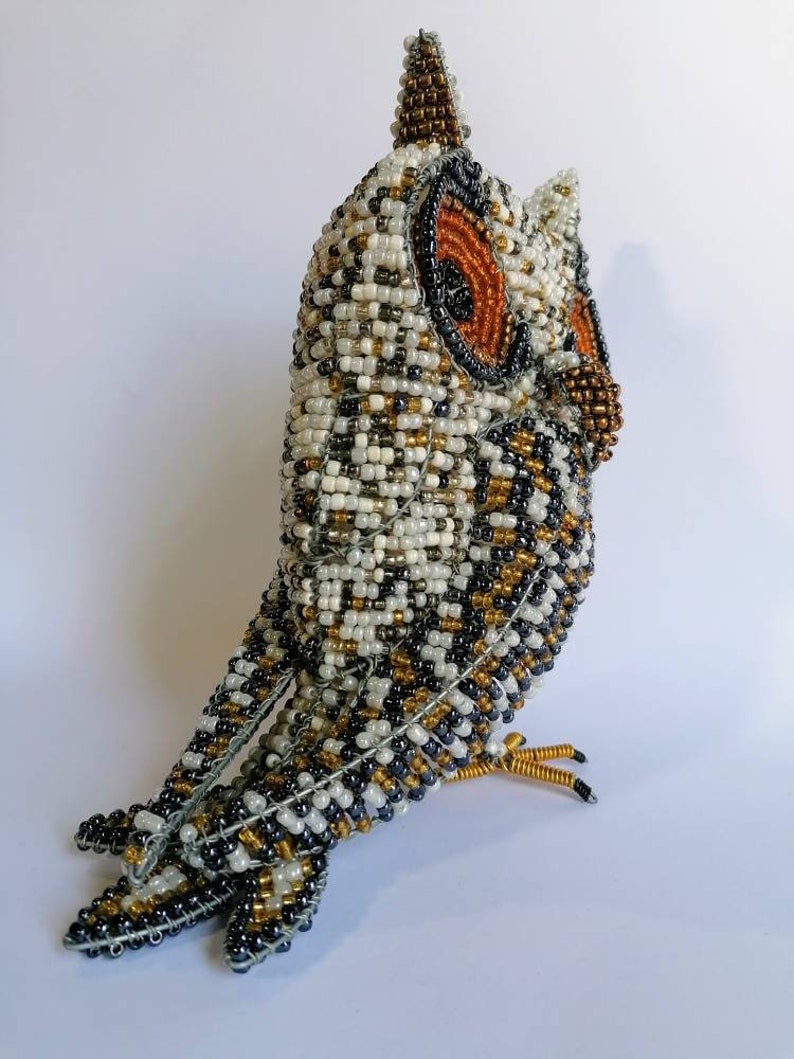 Bead and wire owl Homedecor
