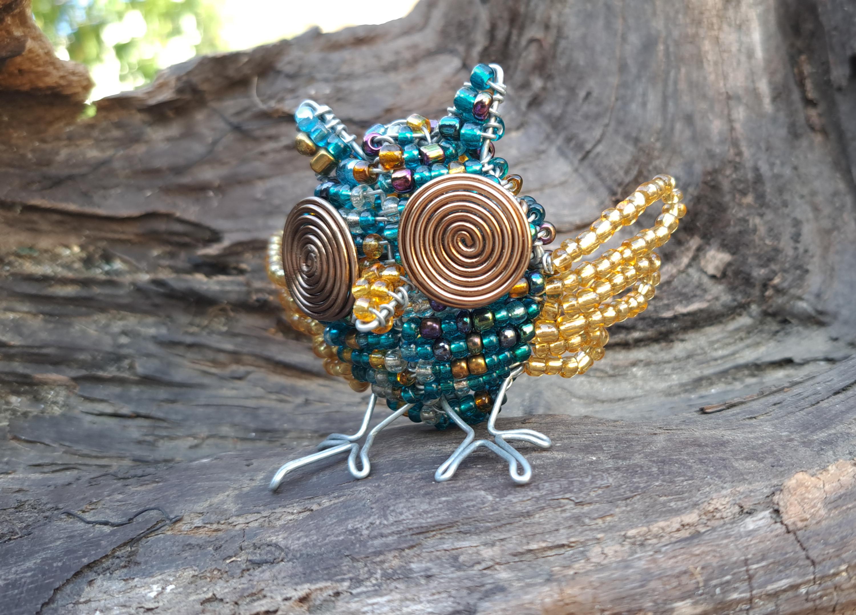 Bead and wire Owl | Homedecor