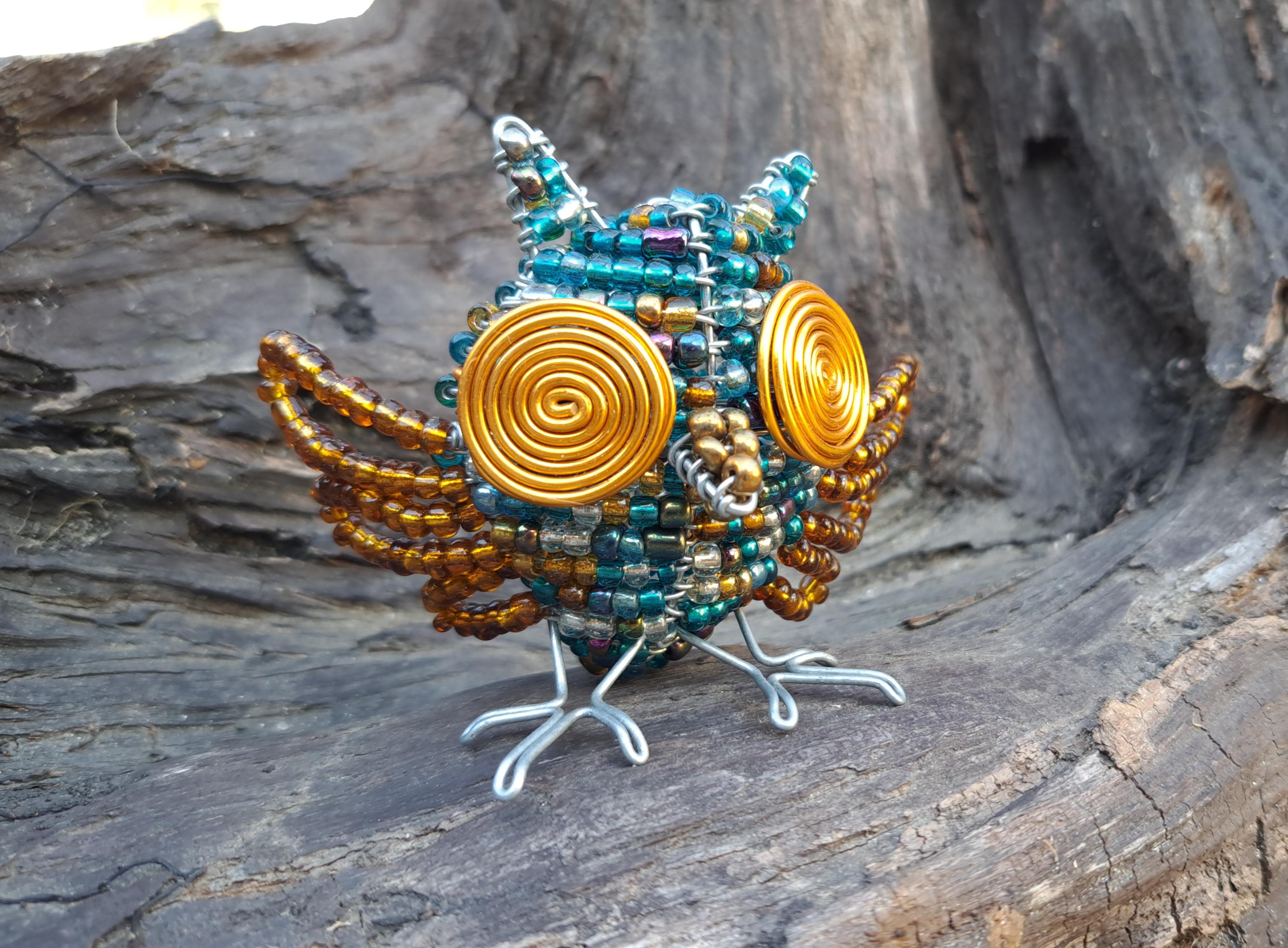 Bead and wire Owl | Homedecor