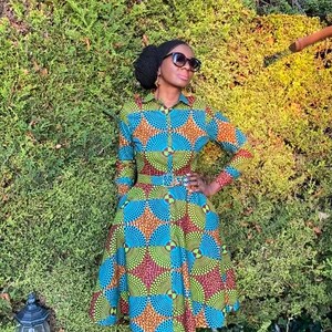 KATAALI classic belted shirt dress.