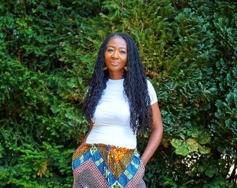 Bohemian skirt/dress combo in African print.