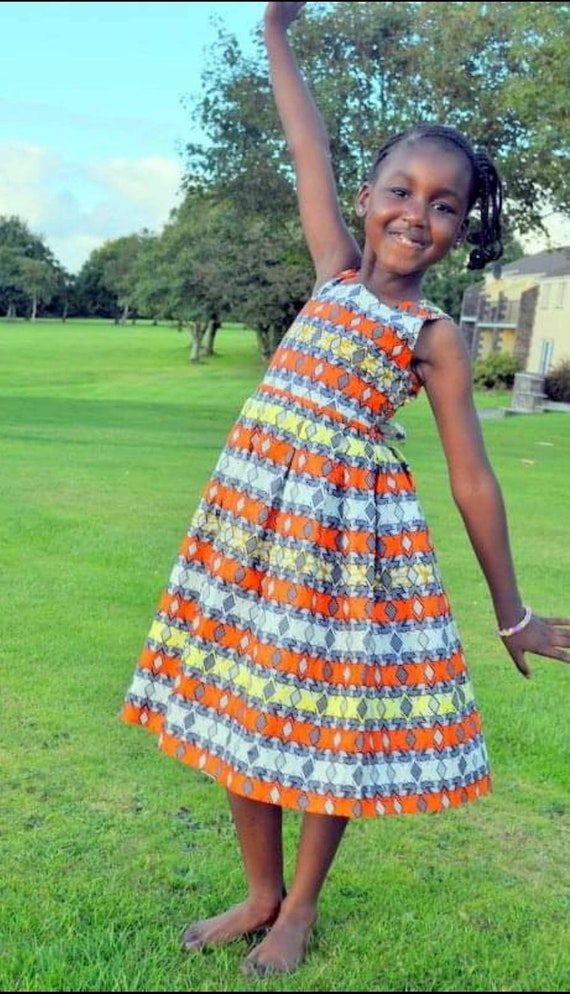 orange aztec print dress Orange Aztec Textured Print Dress Kabayare