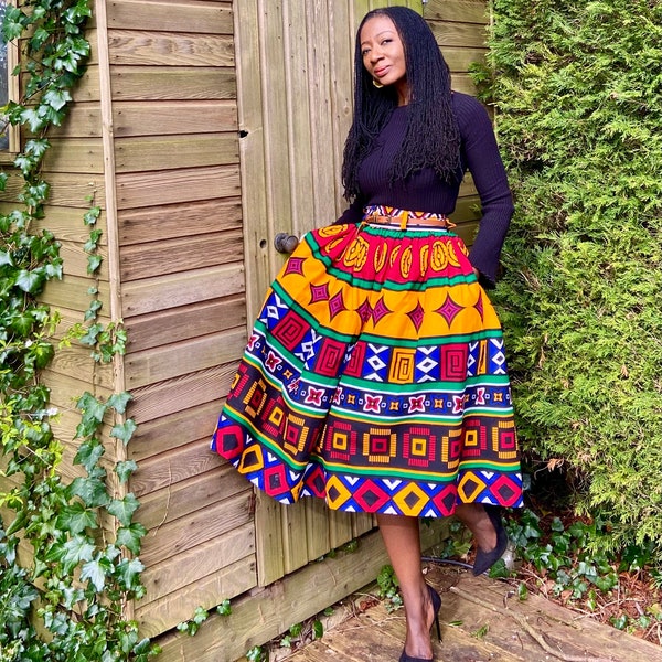 Bella African print skirt
