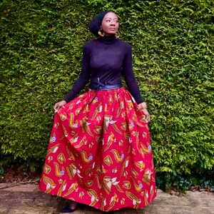 MIMOSA African print skirt image 7