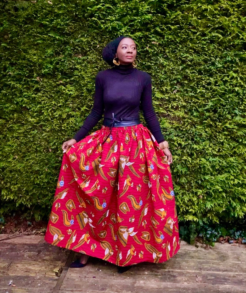 MIMOSA African print skirt image 7