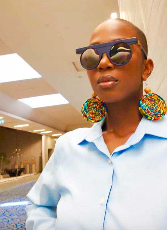 TANI Large Ankara Earrings. - Etsy display picture 2