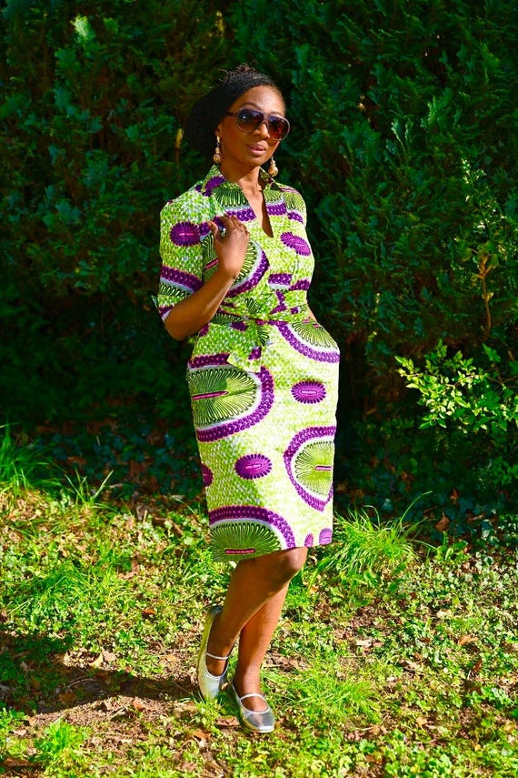 Nona collared shirt dress in a bold contemporary print.