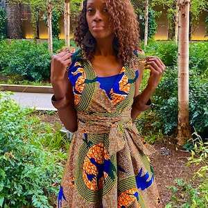 NEENA Wrap Dress in Vintage African Print. - Etsy