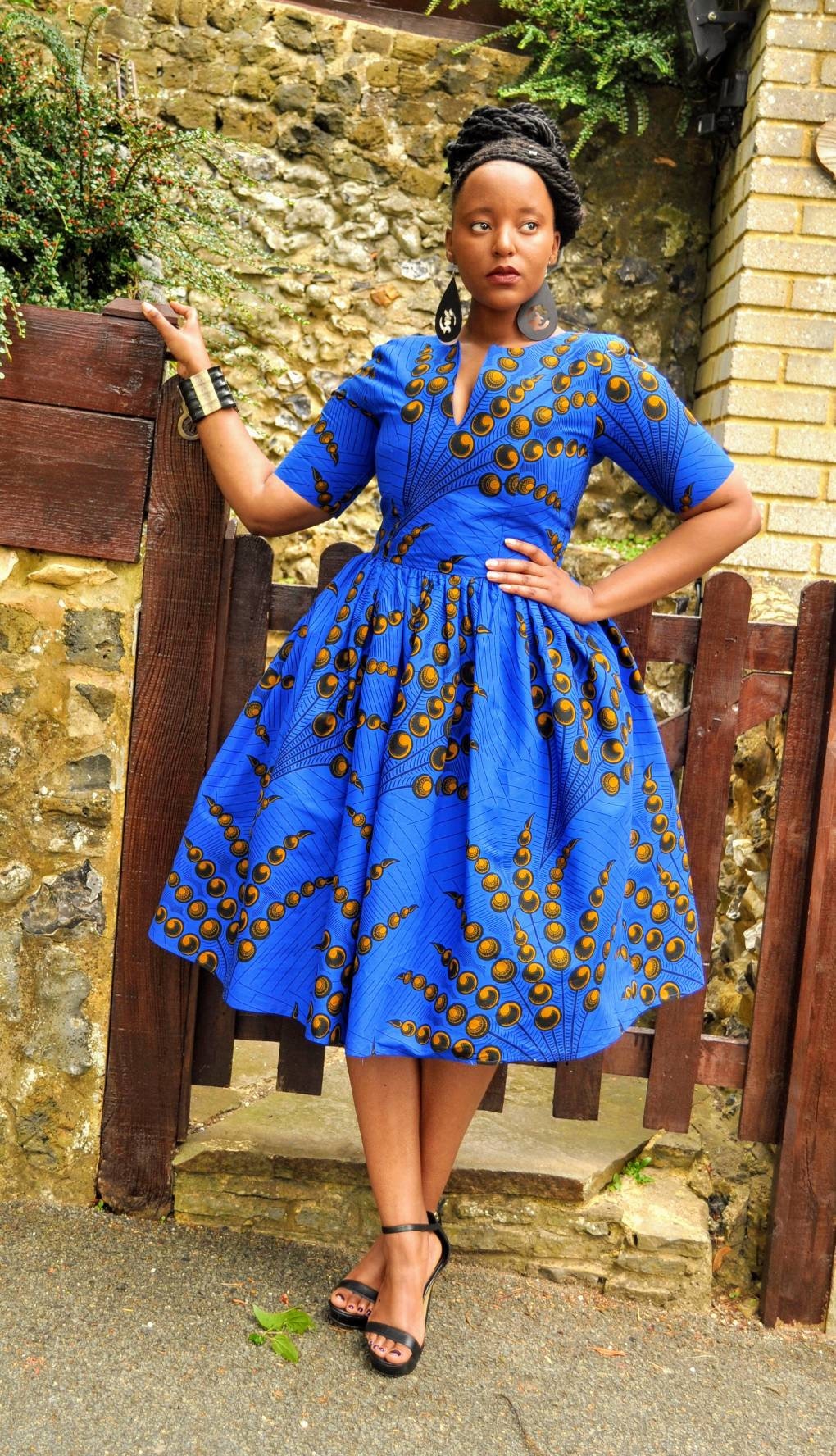 BINA African print dress | Etsy