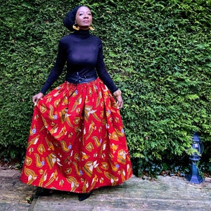 MIMOSA African print skirt image 6