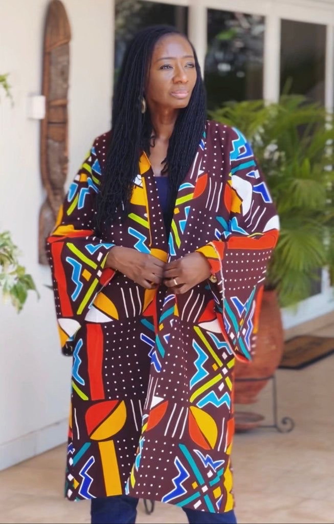 Lariba Kimono - multi-coloured with brown main image 0