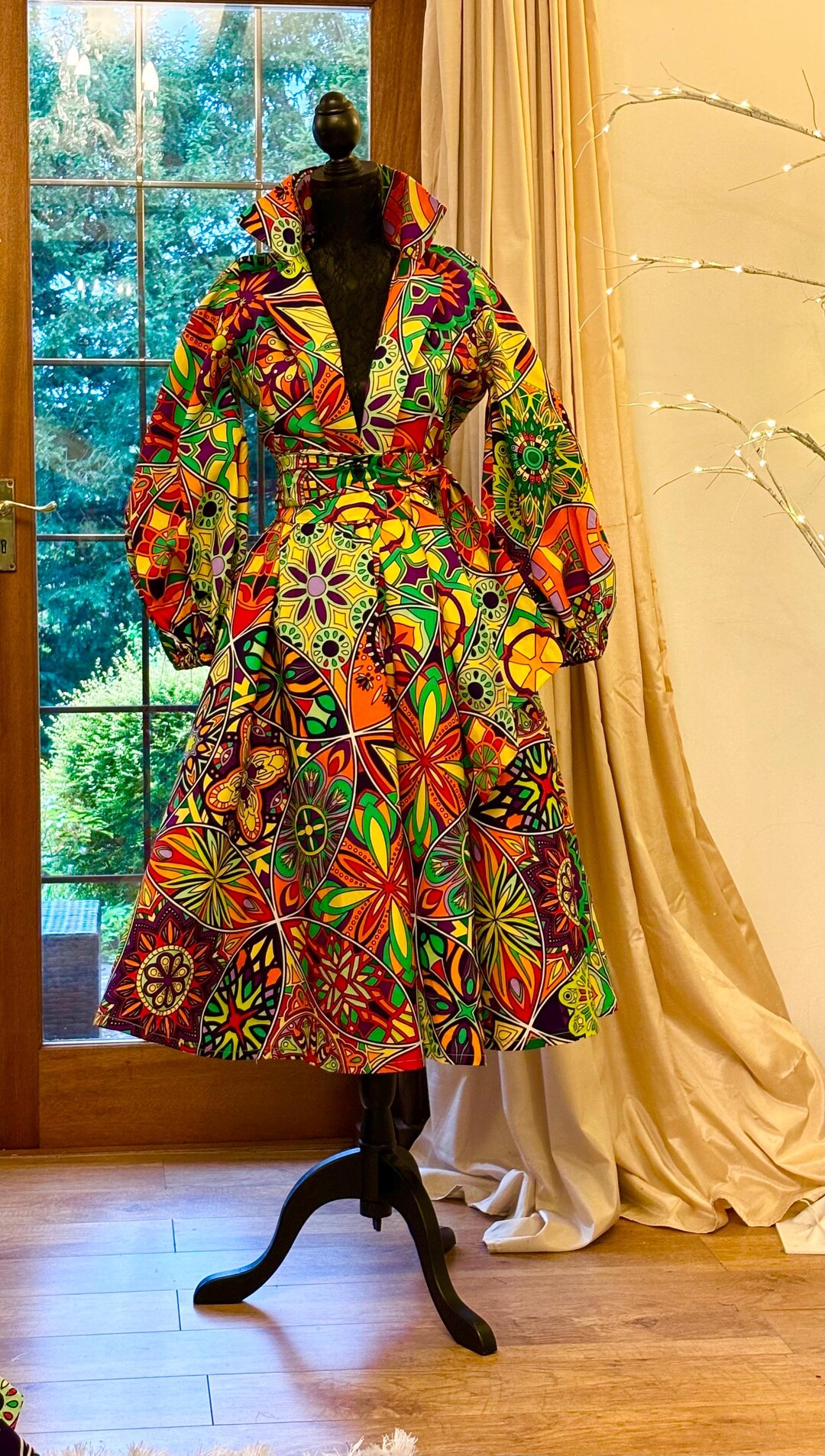 Zenda multi-coloured coat dress. main image 0