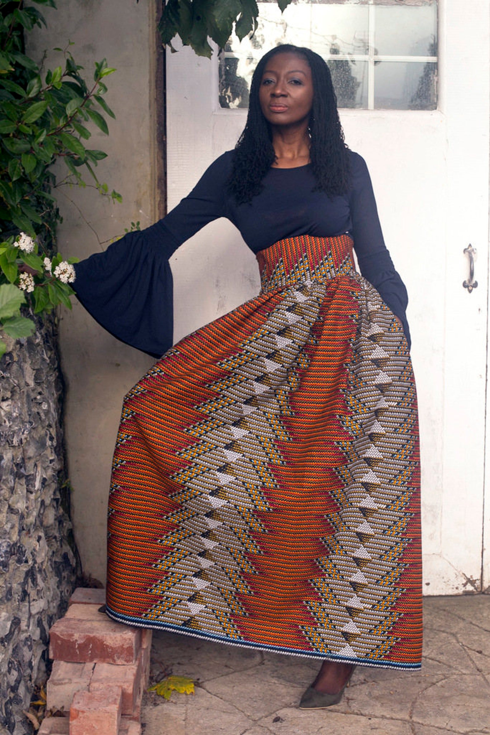Maxi Skirt in Aztec African Print - Etsy