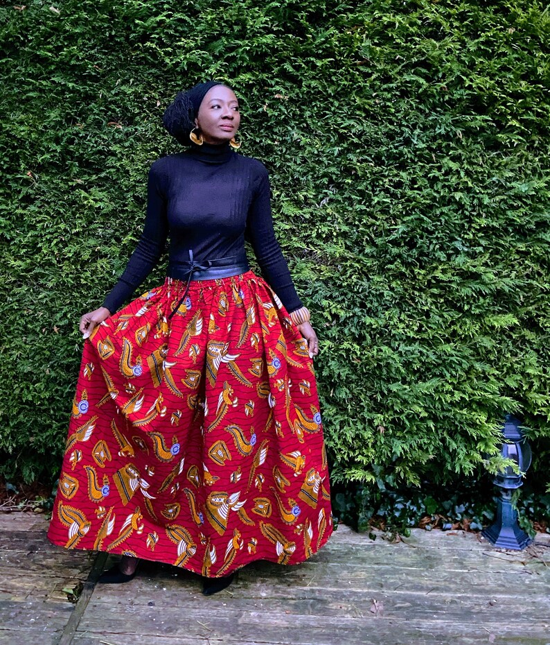 MIMOSA African print skirt image 8