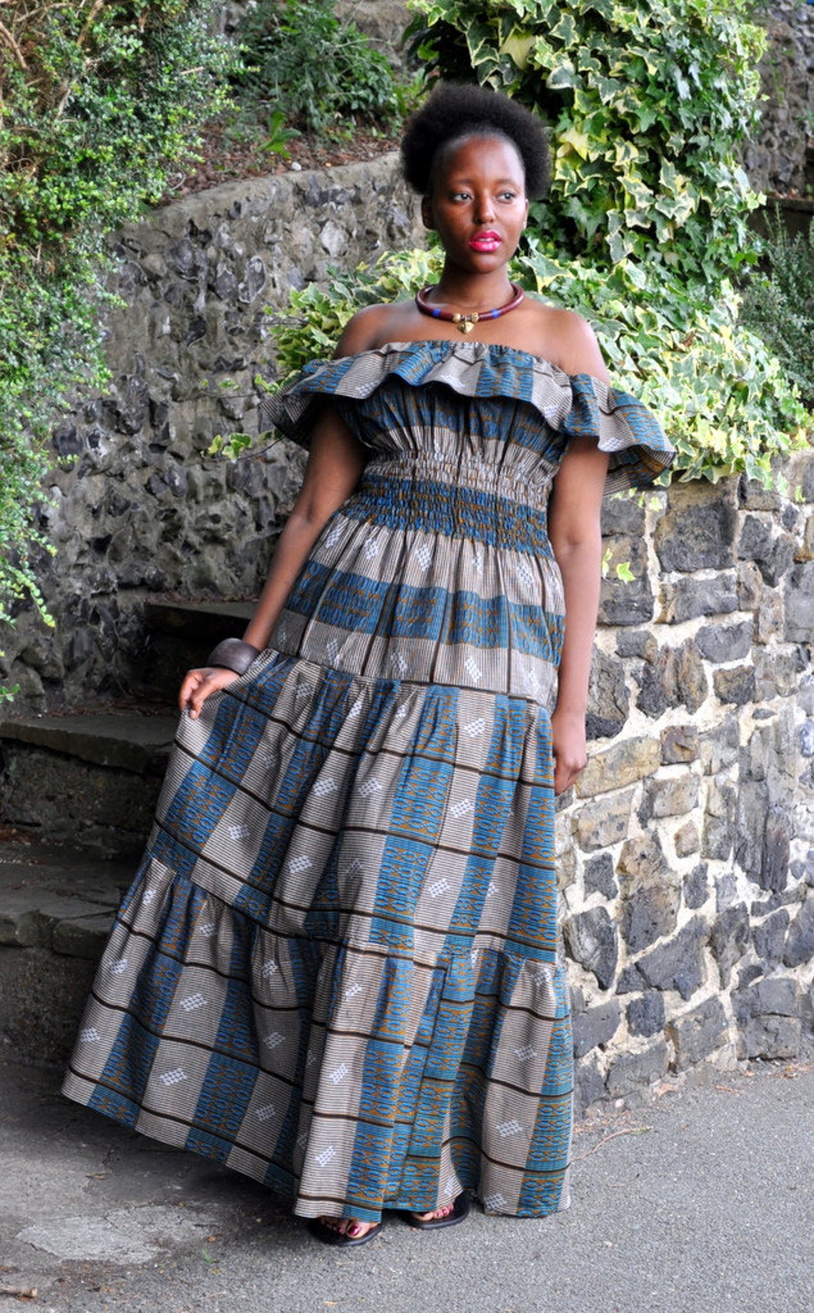 Adara Blue Long Dress. main image 1