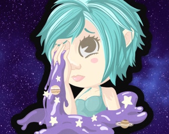 Sticker en vinyle Creepy Goopy Goddess – Yami Kawaii Menhera