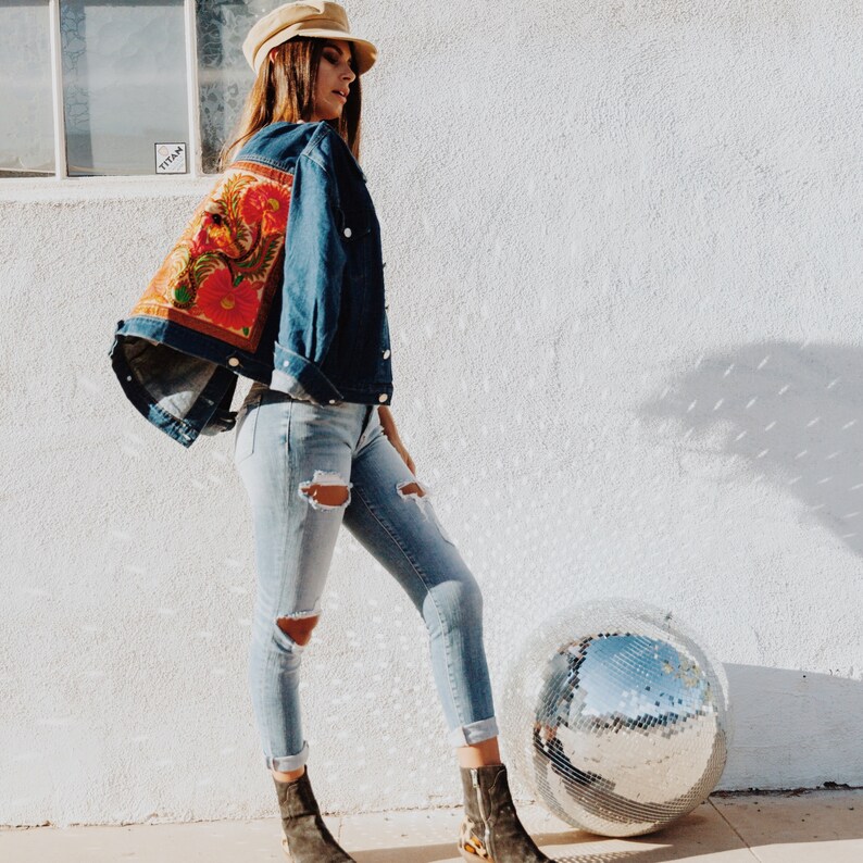 boho jean jacket