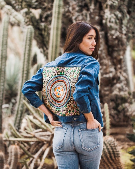 80s style jean jacket