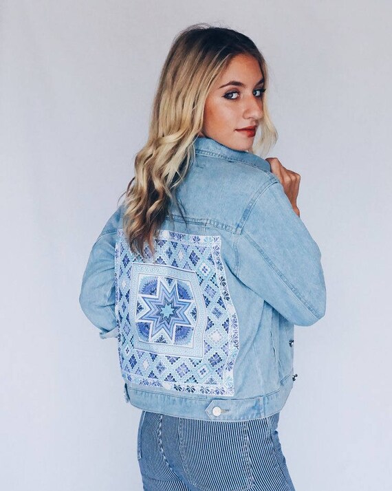 80s style jean jacket