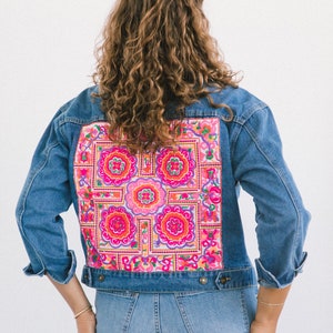 Embroidered denim jacket | Embellished jean jacket | Boho jean jacket | 70s style denim | Festival style | Boho denim jacket | Vintage style