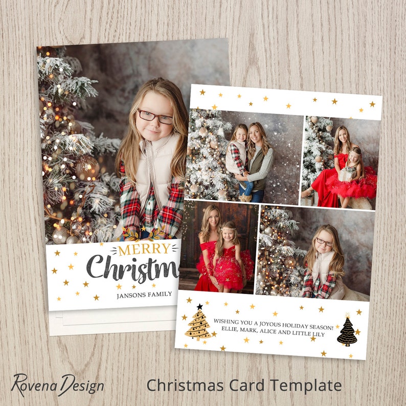 FotoWeihnachtskarteVorlage Weihnachten Etsy